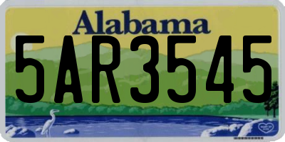 AL license plate 5AR3545