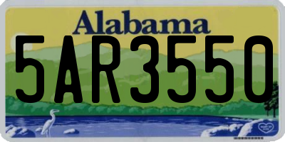 AL license plate 5AR3550