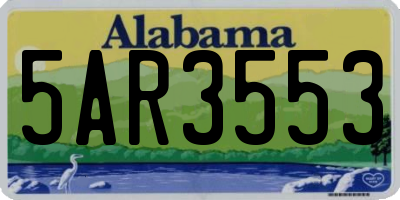 AL license plate 5AR3553