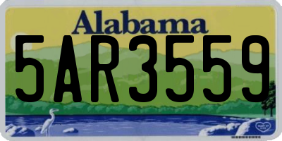 AL license plate 5AR3559