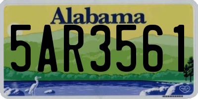 AL license plate 5AR3561