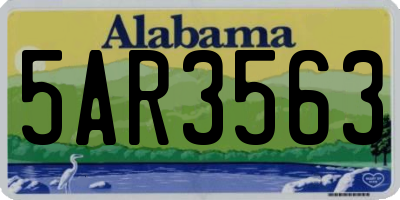 AL license plate 5AR3563
