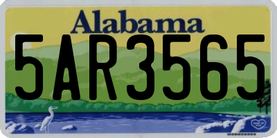 AL license plate 5AR3565