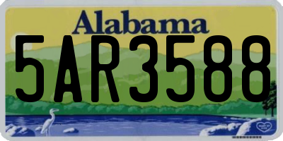 AL license plate 5AR3588