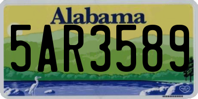 AL license plate 5AR3589