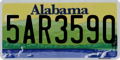 AL license plate 5AR3590