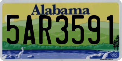 AL license plate 5AR3591