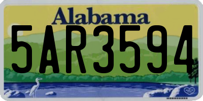 AL license plate 5AR3594