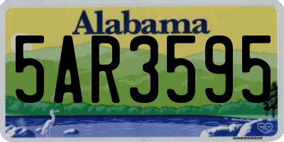AL license plate 5AR3595