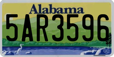 AL license plate 5AR3596