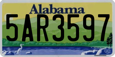 AL license plate 5AR3597