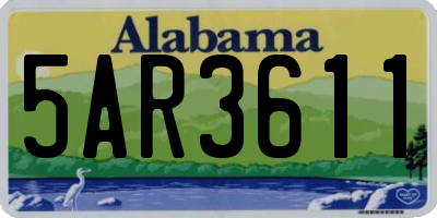 AL license plate 5AR3611