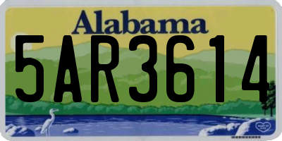 AL license plate 5AR3614