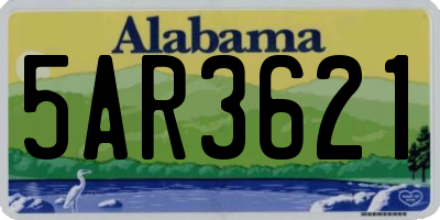 AL license plate 5AR3621