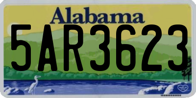 AL license plate 5AR3623