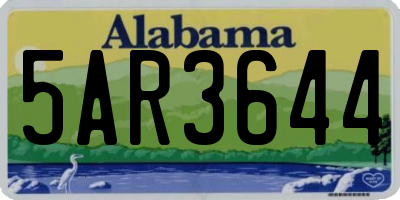 AL license plate 5AR3644