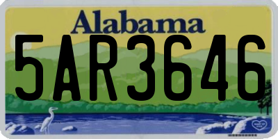 AL license plate 5AR3646