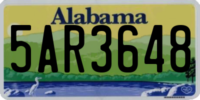 AL license plate 5AR3648