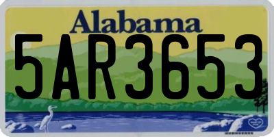 AL license plate 5AR3653