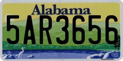 AL license plate 5AR3656