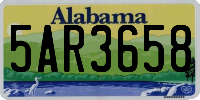 AL license plate 5AR3658