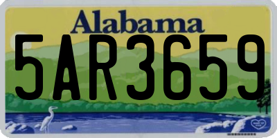 AL license plate 5AR3659