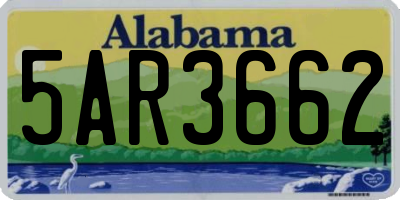 AL license plate 5AR3662