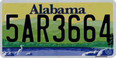 AL license plate 5AR3664