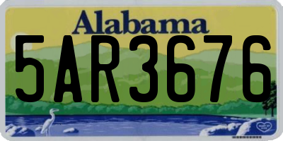 AL license plate 5AR3676