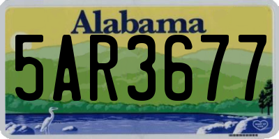 AL license plate 5AR3677