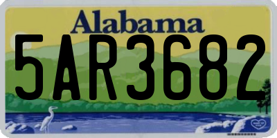 AL license plate 5AR3682