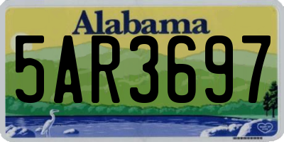 AL license plate 5AR3697