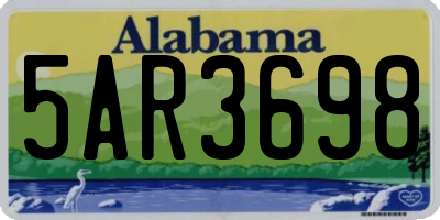 AL license plate 5AR3698