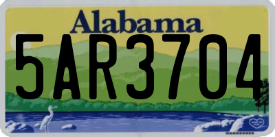 AL license plate 5AR3704