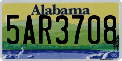 AL license plate 5AR3708
