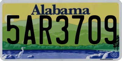 AL license plate 5AR3709