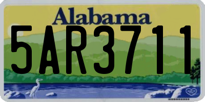 AL license plate 5AR3711