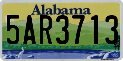 AL license plate 5AR3713