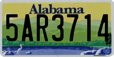 AL license plate 5AR3714