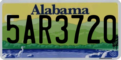 AL license plate 5AR3720