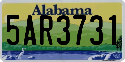 AL license plate 5AR3731