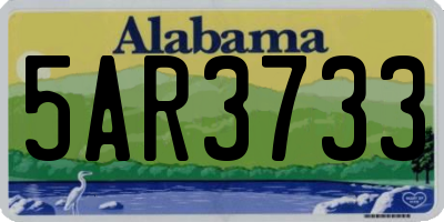 AL license plate 5AR3733