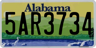 AL license plate 5AR3734