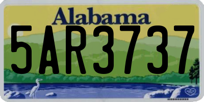 AL license plate 5AR3737