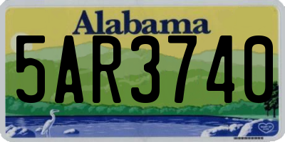 AL license plate 5AR3740