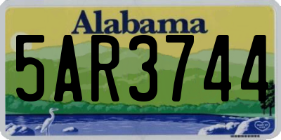 AL license plate 5AR3744