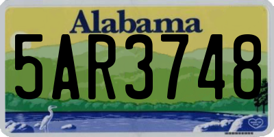 AL license plate 5AR3748