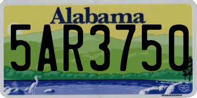 AL license plate 5AR3750