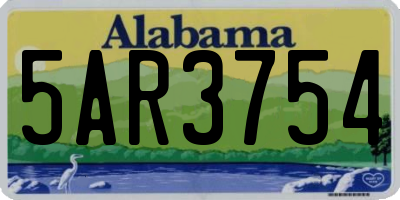 AL license plate 5AR3754