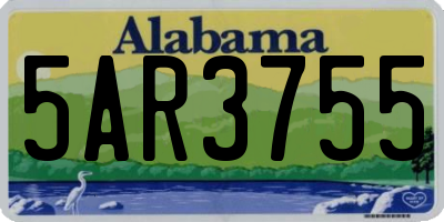 AL license plate 5AR3755